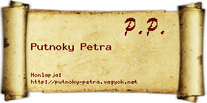 Putnoky Petra névjegykártya